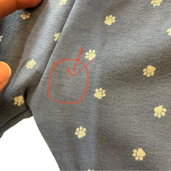Uniqlo Fleece Leggings blue with paw print, 12-18mo - Picture 8 of 8